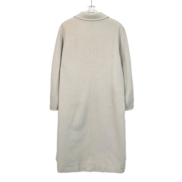 Max Mara Beige Double-Breasted Wool Blend Coat With Pockets - Picture 2 of 8